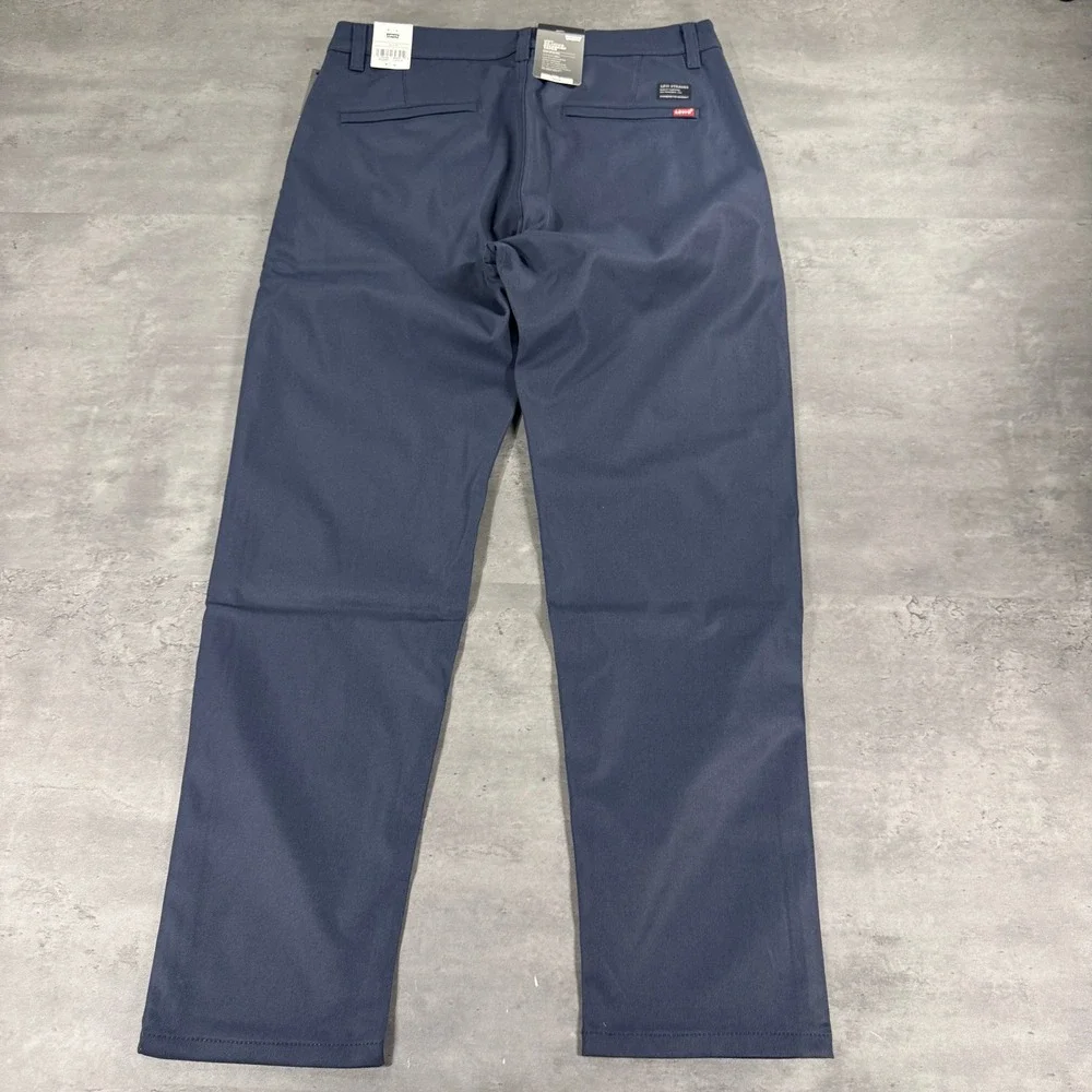 Levi's Chino XX Pants Mens 32x30 Tech+ Standard Taper Navy Blue UPF 50 NEW